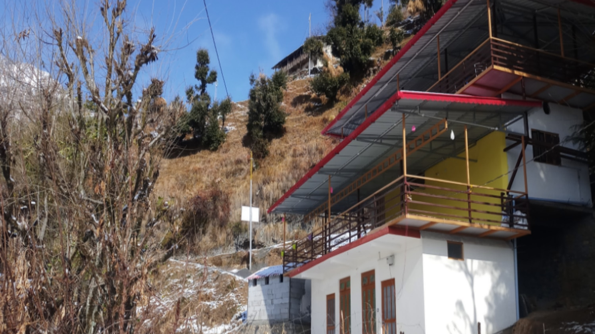 Scenic Hillside Terrace Overlooking Himalayas
